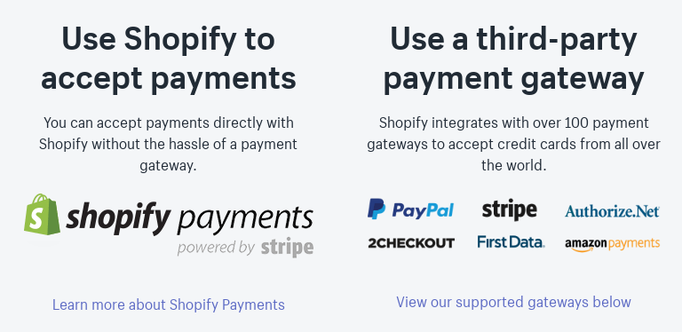Payment Systems Shopify