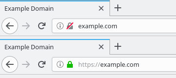 Security warning HTTPS in a Firefox browser